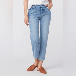 NWOT PAIGE Noella Straight Leg Jeans Jardin Distressed Denim Casual Women’s 30